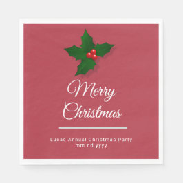 Elegant Watercolor Botanical Design Christmas Servet