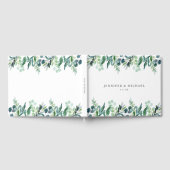 Elegant Watercolor Botanical Greenery Wedding Gastenboek (Volledig)