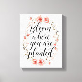 Elegant Watercolor Botanical Message Canvas Afdruk (Voorkant)