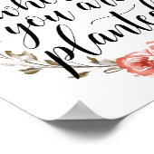 Elegant Watercolor Botanical Message Poster (Hoek)