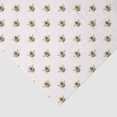 Elegant Watercolor Bumblebee Pattern Tissuepapier (Detail)