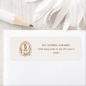 Elegant Watercolor Bunny  Etiket (Insitu)