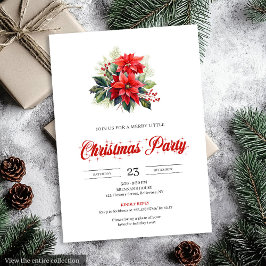 Elegant Watercolor Christmas Bouquet Holiday  Kaart