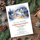 Elegant watercolor Christmas scene holiday party  Kaart