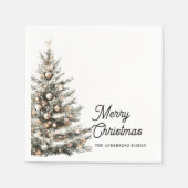 Elegant Watercolor Christmas Tree Personalized  Servet (Voorkant)