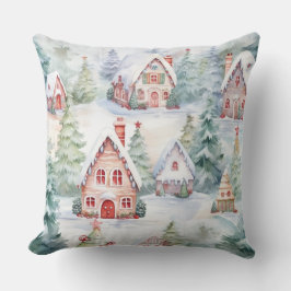 Elegant Watercolor Christmas Tree Pillow Kussen