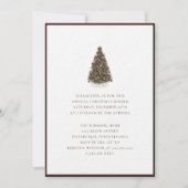 Elegant Watercolor Christmas Tree Plaid  Kaart (Voorkant)