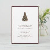 Elegant Watercolor Christmas Tree Plaid  Kaart (Staand voorkant)