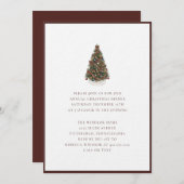 Elegant Watercolor Christmas Tree Plaid  Kaart (Voorkant / Achterkant)
