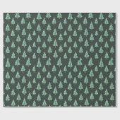 Elegant Watercolor Christmas Tree Wrapping Paper Cadeaupapier (Vlak)
