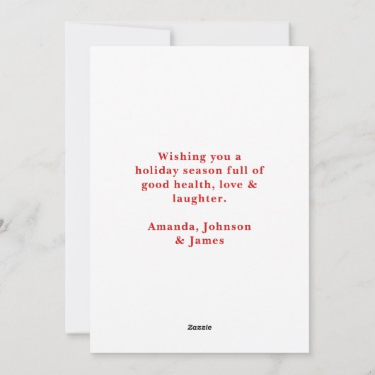 Elegant Watercolor Christmas Wreath Non-Photo Feestdagenkaart (Achterkant)