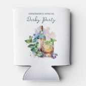 Elegant watercolor Derby-feest Blikjeskoeler (Achterkant)