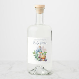 Elegant watercolor Derby-feest Likeurfles Etiket