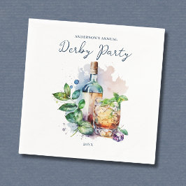 Elegant Watercolor Derby Feest Servet