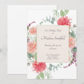 Elegant Watercolor Floral Bouquet Birthday Kaart (Voorkant / Achterkant)