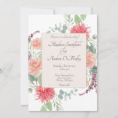 Elegant  Watercolor Floral Bouquet  Kaart (Voorkant)