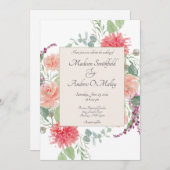 Elegant  Watercolor Floral Bouquet  Kaart (Voorkant / Achterkant)