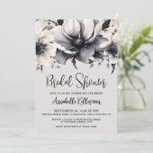 Elegant Watercolor Floral Bridal Shower Kaart (Staand voorkant)