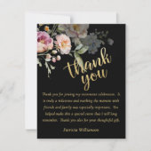 Elegant Watercolor Floral Budget Retirement Bedankkaart (Voorkant)