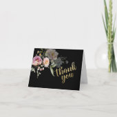 Elegant Watercolor Floral Budget Retirement Bedankkaart (Voorkant)