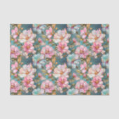 Elegant Watercolor Floral Decoupage Tissue Paper Tissuepapier (Voorkant)