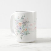 Elegant Watercolor Floral  Koffiemok (Voorkant links)
