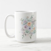 Elegant Watercolor Floral  Koffiemok (Links)