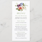 Elegant Watercolor Floral Ladies Event Menu (Voorkant)