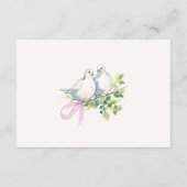 Elegant Watercolor Floral Rococo Wedding Details Informatiekaartje (Achterkant)