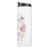 Elegant Watercolor Floral Thermosbeker (Geroteerd rechts)