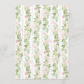 Elegant Watercolor Floral Wedding Reception Menu (Achterkant)