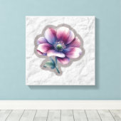 Elegant Watercolor Flower Canvas Art (Insitu (Houten vloer))