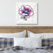 Elegant Watercolor Flower Canvas Art (Insitu (Slaapkamer))