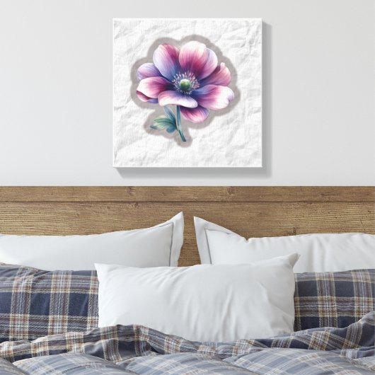Elegant Watercolor Flower Canvas Art (Insitu (Slaapkamer))
