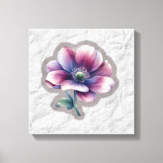 Elegant Watercolor Flower Canvas Art (Voorkant)
