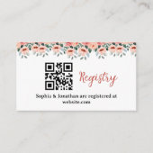 Elegant Watercolor Flowers Bridal Shower Informatiekaartje (Voorkant)
