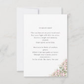 Elegant Watercolor Flowers Funeral Photo Sympathy  (Achterkant)