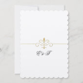 Elegant Watercolor Golden Rose Wedding Rings Kaart (Achterkant)