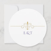 Elegant Watercolor Golden Rose Wedding Rings Save The Date (Achterkant)