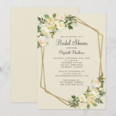 Elegant Watercolor Green Foilage Bridal Shower Kaart (Voorkant / Achterkant)