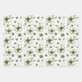 Elegant Watercolor Green Shamrocks Patterns Inpakpapier Vel (Voorkant 3)