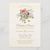 Elegant Watercolor Greenery Christmas Celebration Kaart (Voorkant)