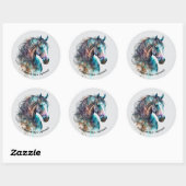 Elegant Watercolor Horse Portrait Sticker (Vel)