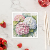 Elegant Watercolor Hydrangea Wedding Servet (Insitu)