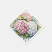 Elegant Watercolor Hydrangea Wedding Servet (Hoek)