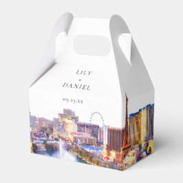 Elegant Watercolor Las Vegas Wedding Bedankdoosjes