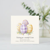 Elegant Watercolor Lavender easter Greeting card Kaart (Staand voorkant)