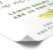 Elegant Watercolor Lemon Bridal Shower Poster (Hoek)