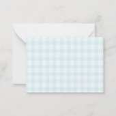 Elegant Watercolor Little fisherman Baby shower Notitiekaartje (Achterkant)