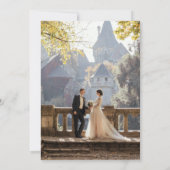 Elegant Watercolor Manor Garden Wedding Bedankkaart (Achterkant)